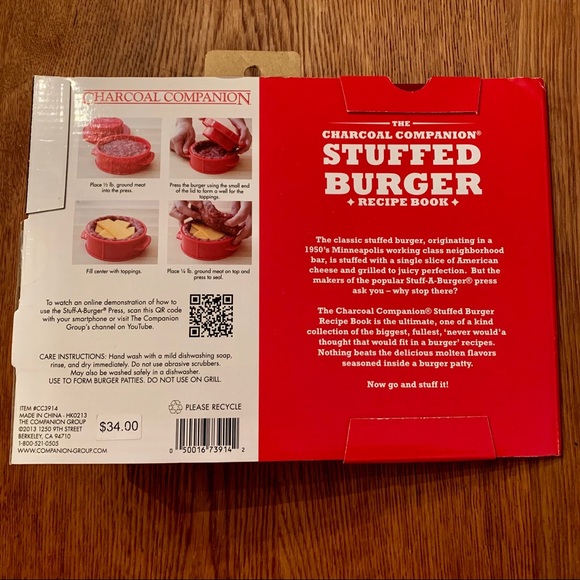 🌟HOST PICK🌟NIB Stuff-a-Burger Press & recipe set - Picture 2 of 5